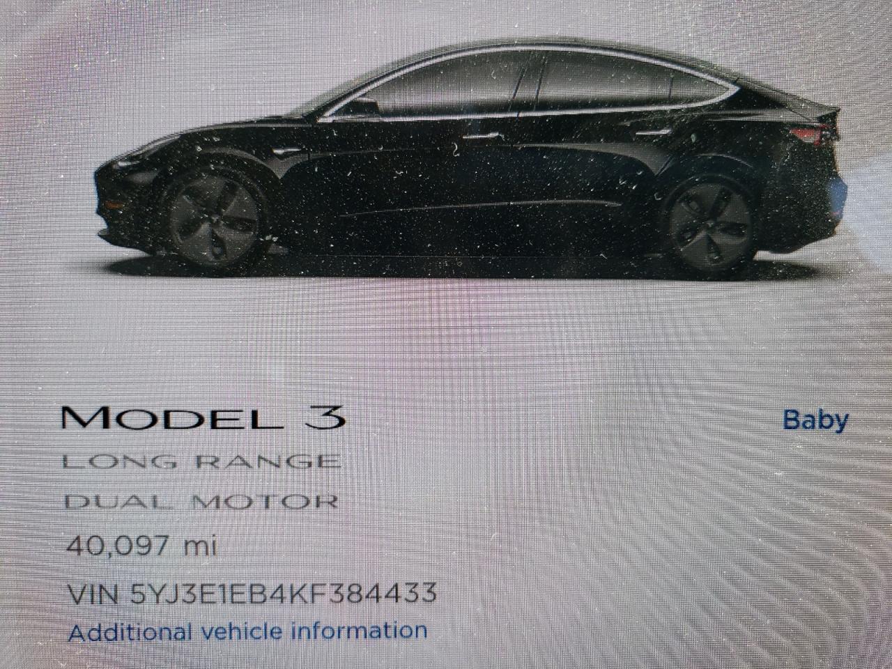Photo 8 from auction – 2019 TESLA MODEL 3 with VIN 5YJ3E1EB4KF384433