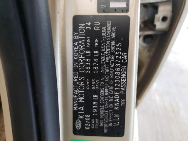 Photo 10 from auction – 2008 KIA RIO with VIN KNADE123086372525