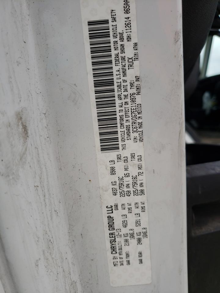 Photo 10 from auction – 2014 RAM PROMASTER with VIN 3C6TRVDG7EE110976