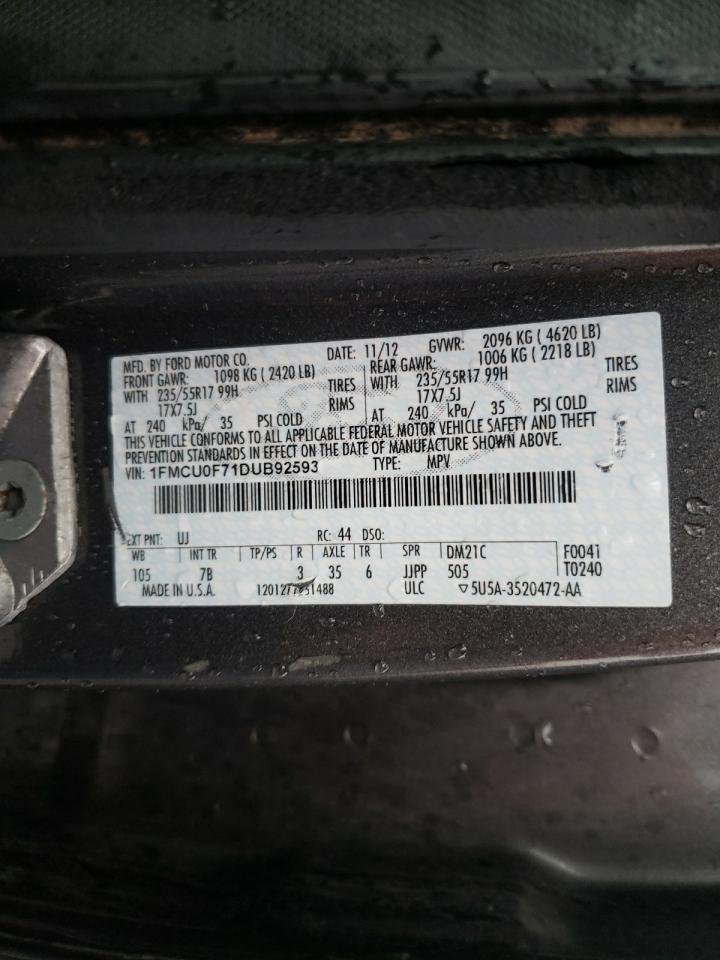 Photo 10 from auction – 2013 FORD ESCAPE S with VIN 1FMCU0F71DUB92593