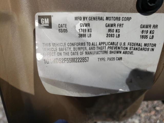 Photo 10 from auction – 2005 CHEVROLET CLASSIC with VIN 1G1ND52F55M222857