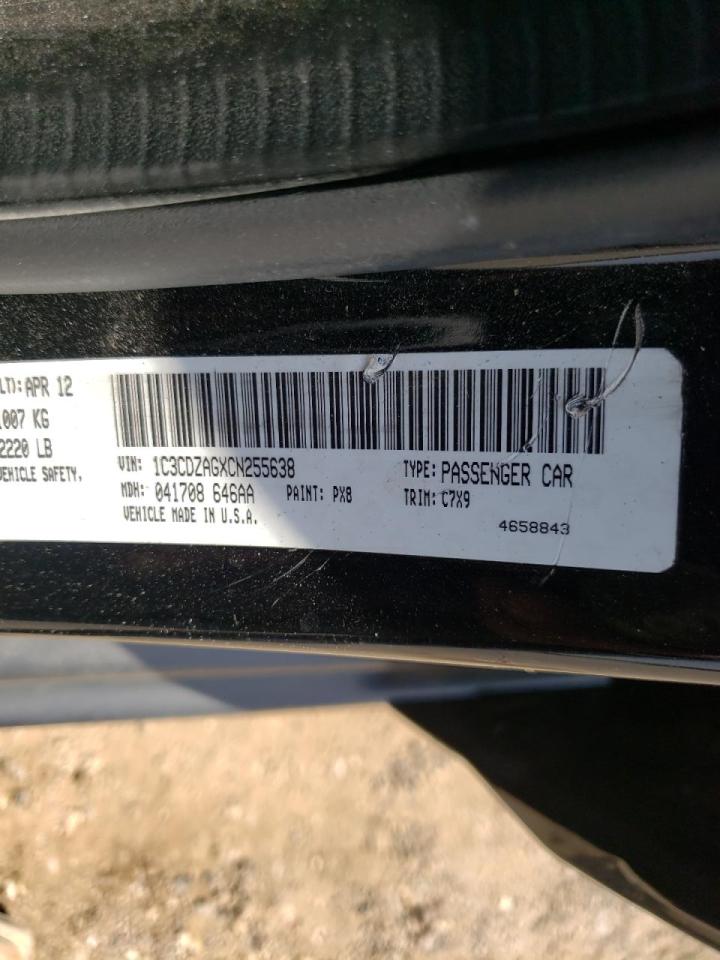 Photo 10 from auction – 2012 DODGE AVENGER SE with VIN 1C3CDZAGXCN255638