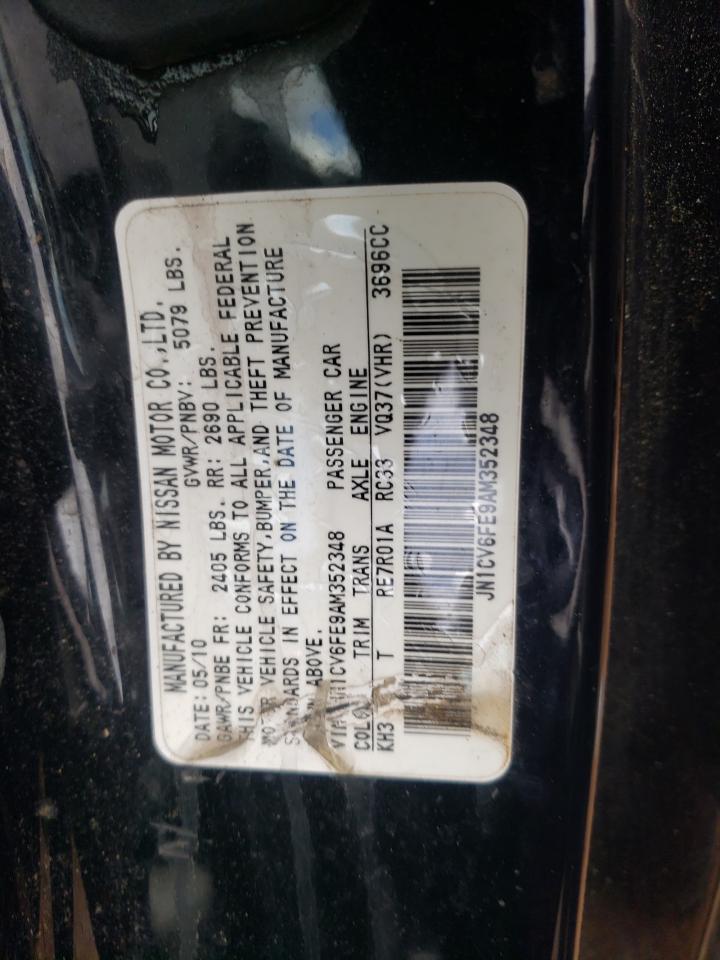 Photo 10 from auction – 2010 INFINITI G37 BASE with VIN JN1CV6FE9AM352348