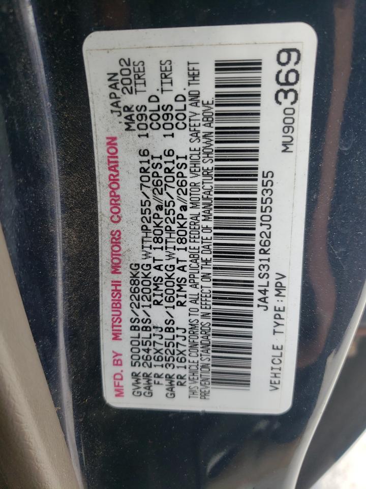 Photo 10 from auction – 2002 MITSUBISHI MONTERO SP with VIN JA4LS31R62J055355