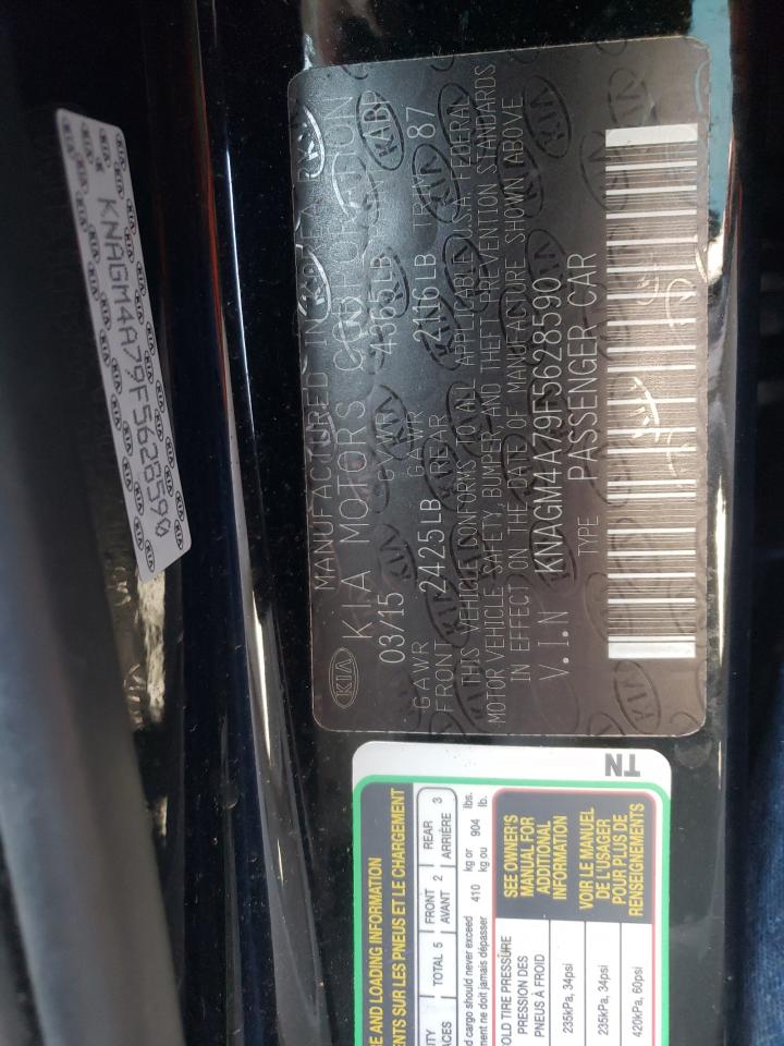 Photo 10 from auction – 2015 KIA OPTIMA LX with VIN KNAGM4A79F5628590