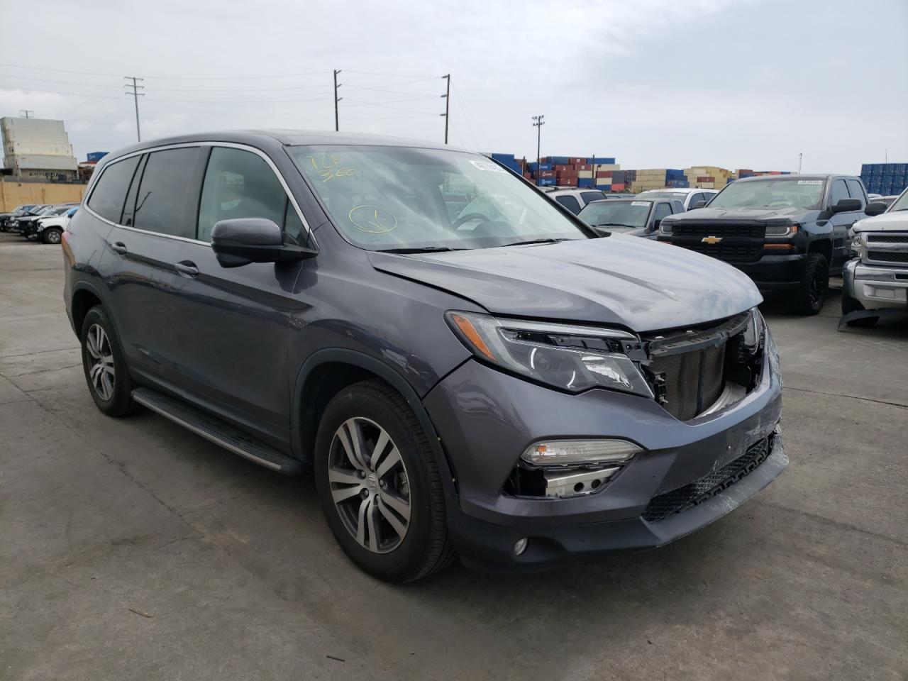 HONDA PILOT EXLN 2017 with VIN 5FNYF5H75HB020001 - Photo from auction