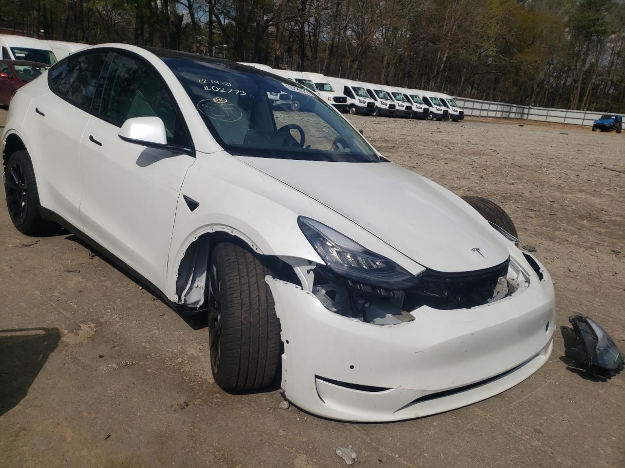 TESLA MODEL Y 2021 with VIN 5YJYGDEE9MF202773 - Photo from auction