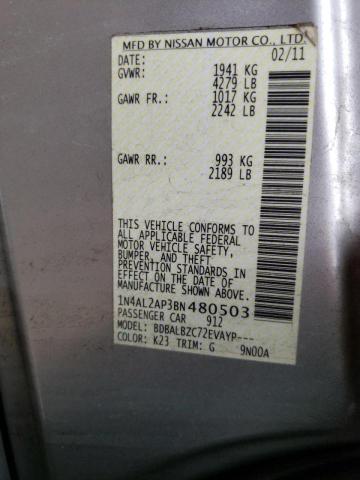 Photo 10 from auction – 2011 NISSAN ALTIMA BAS with VIN 1N4AL2AP3BN480503