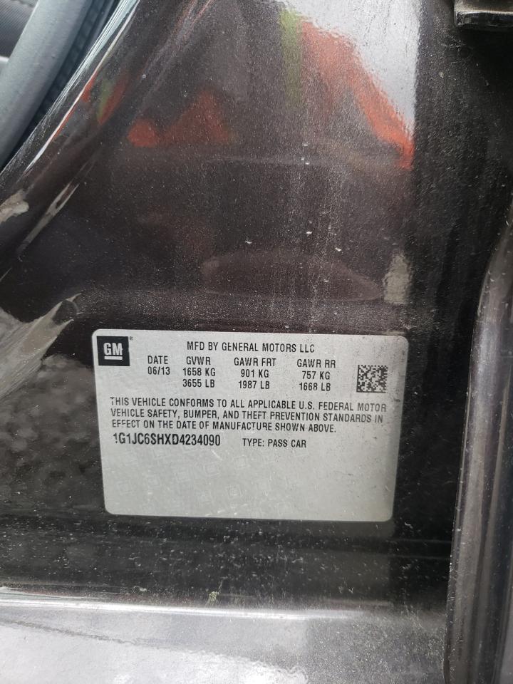 Photo 10 from auction – 2013 CHEVROLET SONIC LT with VIN 1G1JC6SHXD4234090