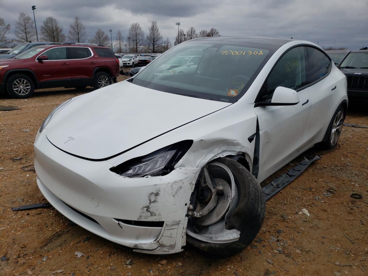 Photo 2 from auction – 2020 TESLA MODEL Y with VIN 5YJYGDEE6LF012492