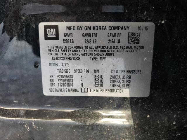 Photo 10 from auction – 2015 BUICK ENCORE with VIN KL4CJCSBXFB213538