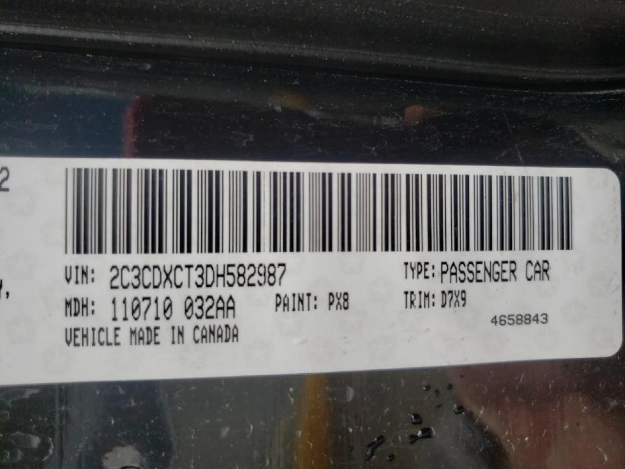 Photo 10 from auction – 2013 DODGE CHARGER R/ with VIN 2C3CDXCT3DH582987