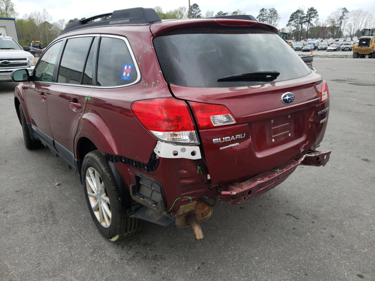 Photo 3 from auction – 2011 SUBARU OUTBACK with VIN 4S4BRBCC5B3426893