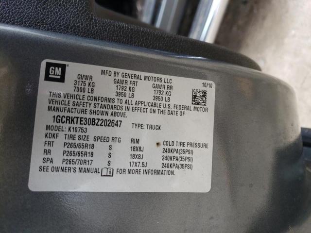Photo 10 from auction – 2011 CHEVROLET SILVERADO with VIN 1GCRKTE30BZ202647