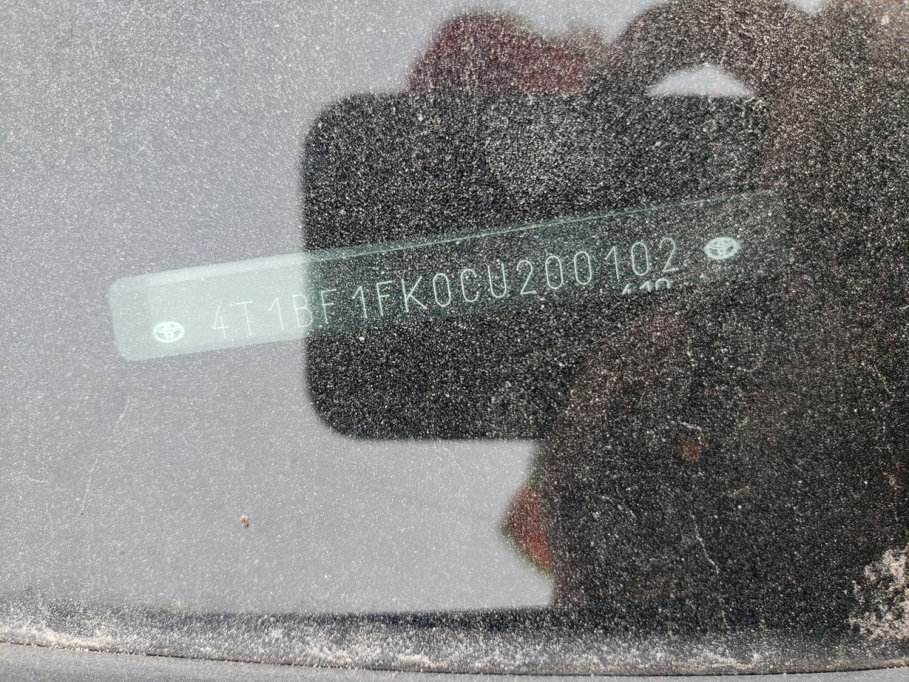 Photo 10 from auction – 2012 TOYOTA CAMRY BASE with VIN 4T1BF1FK0CU200102
