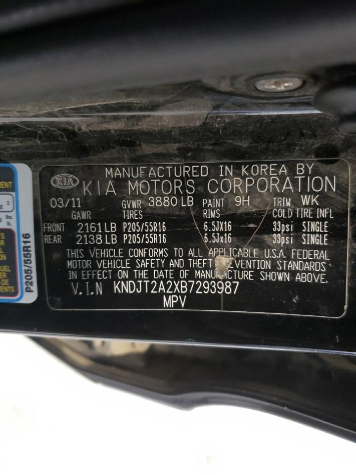 Photo 10 from auction – 2011 KIA SOUL with VIN KNDJT2A2XB7293987