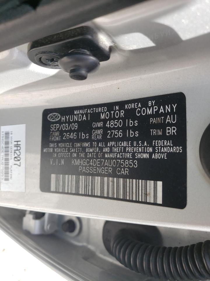 Photo 10 from auction – 2010 HYUNDAI GENESIS 3. with VIN KMHGC4DE7AU075853