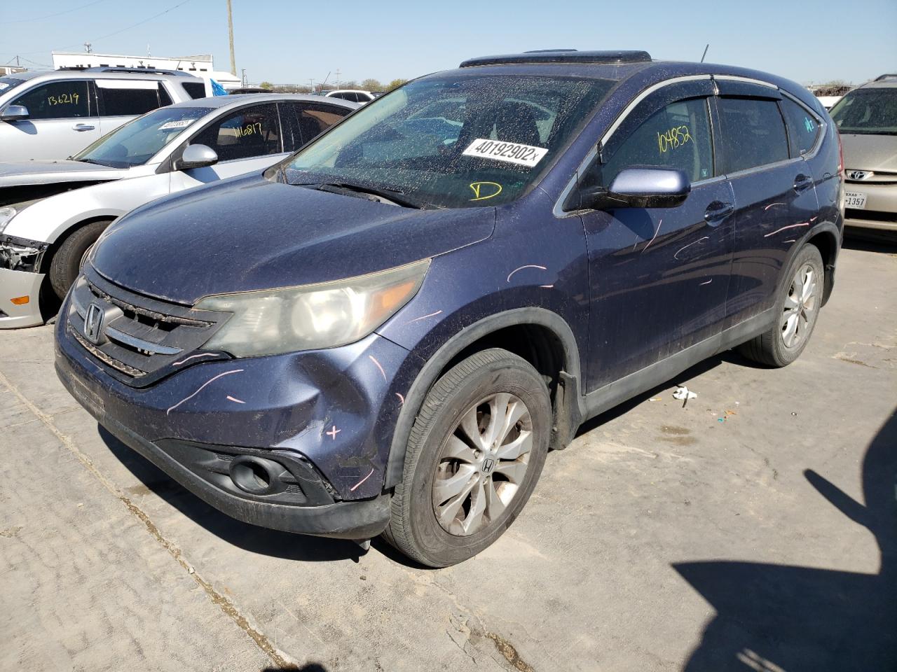 Photo 2 from auction – 2012 HONDA CR-V EX with VIN 3CZRM3H52CG703381
