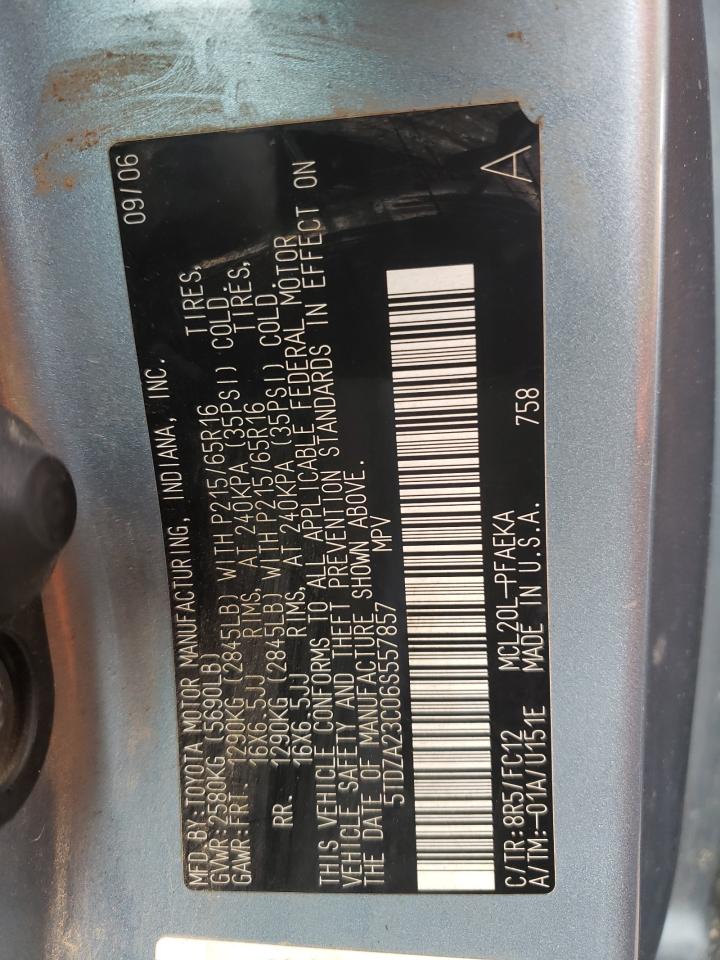 Photo 10 from auction – 2006 TOYOTA SIENNA CE with VIN 5TDZA23C06S557857