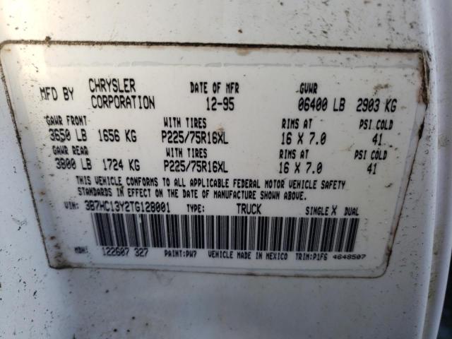 Photo 10 from auction – 1996 DODGE PICKUP with VIN 3B7HC13Y2TG128001