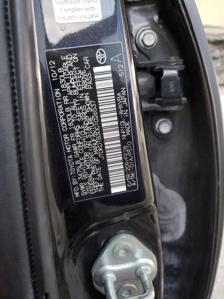 Photo 10 from auction – 2012 TOYOTA PRIUS C with VIN JTDKDTB30C1026537