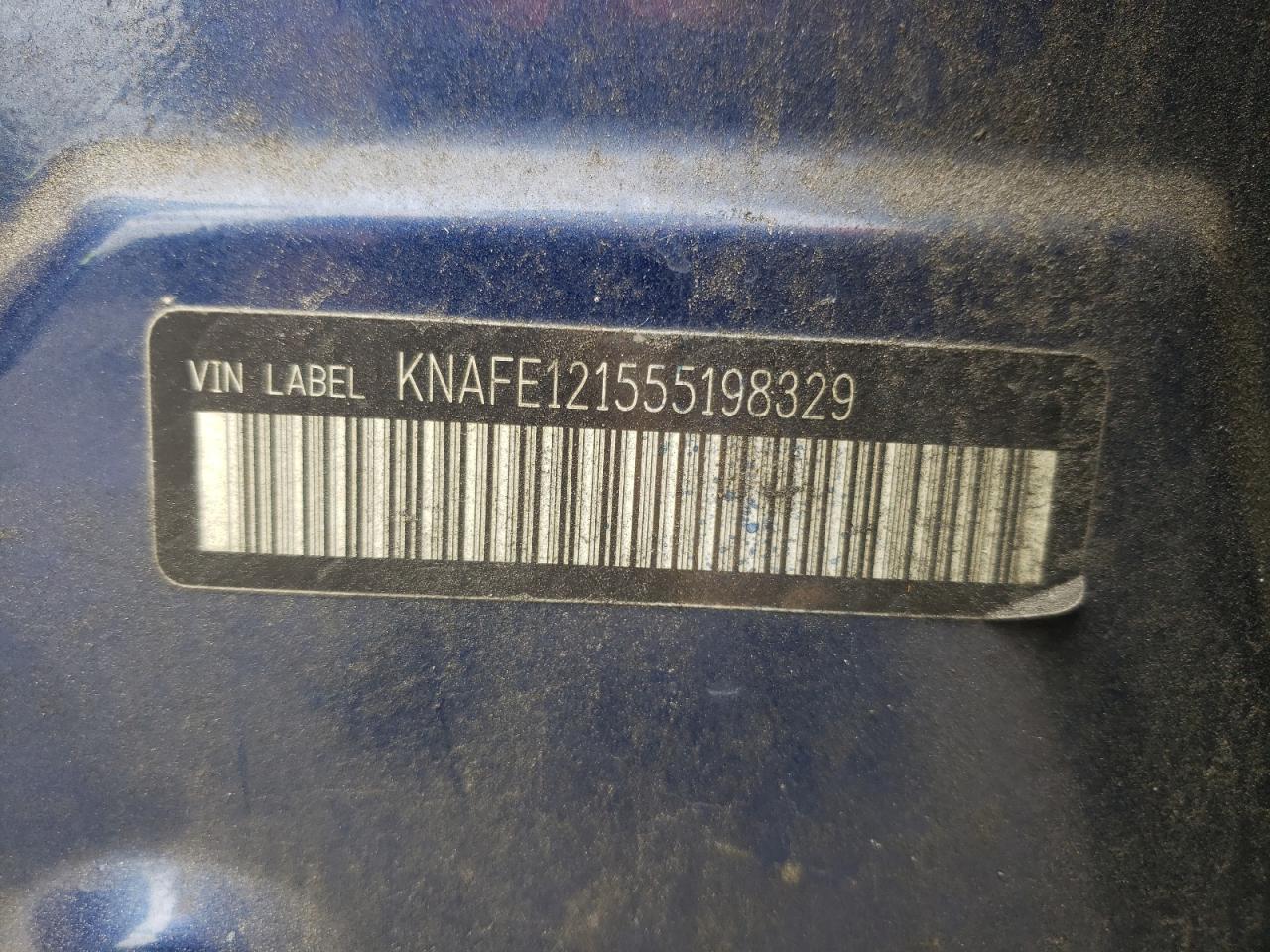 Photo 10 from auction – 2005 KIA SPECTRA LX with VIN KNAFE121555198329