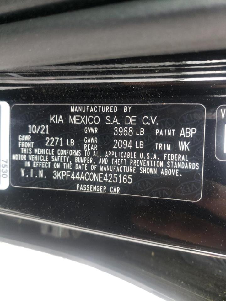 Photo 10 from auction – 2022 KIA FORTE GT with VIN 3KPF44AC0NE425165