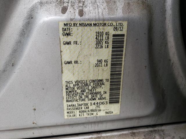 Photo 10 from auction – 2013 NISSAN ALTIMA 2.5 with VIN 1N4AL3AP3DC144063
