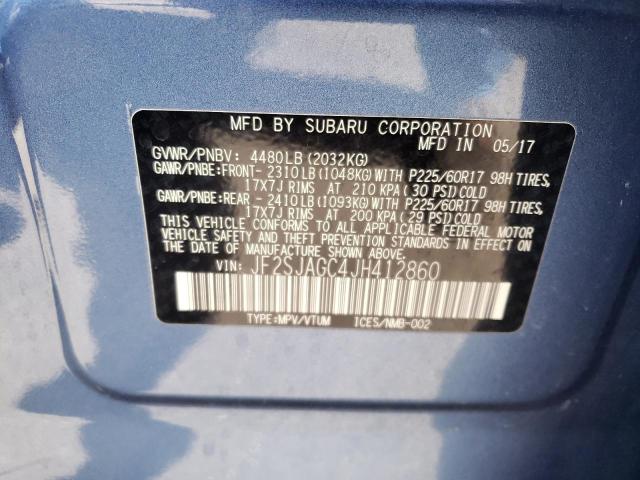 Photo 10 from auction – 2018 SUBARU FORESTER 2 with VIN JF2SJAGC4JH412860