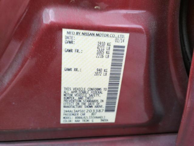 Photo 10 from auction – 2014 NISSAN ALTIMA 2.5 with VIN 1N4AL3AP5EC203387