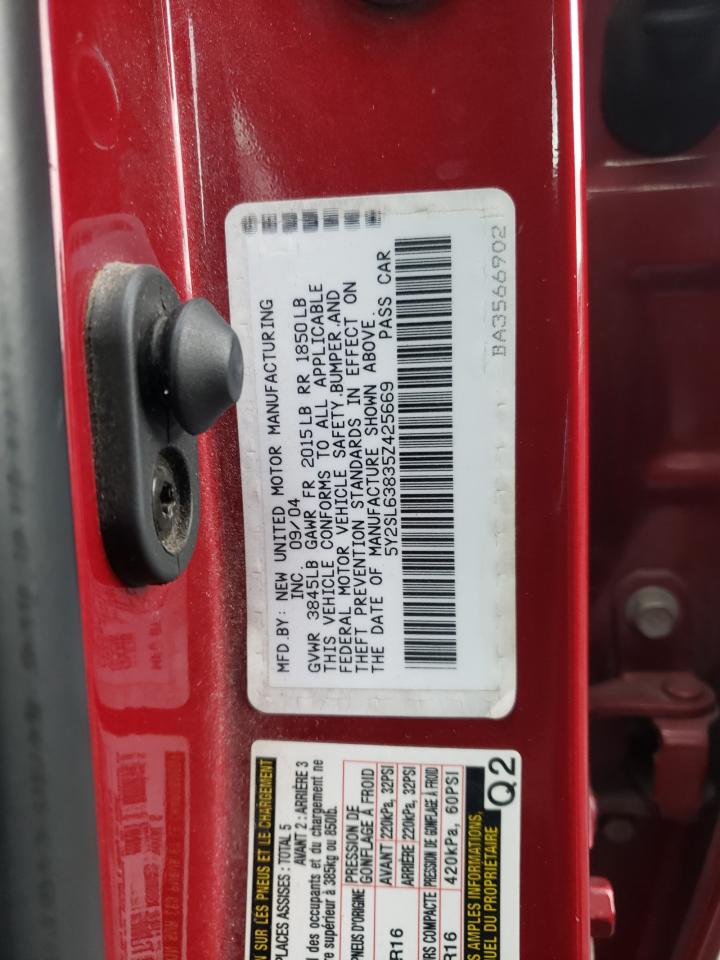 Photo 10 from auction – 2005 PONTIAC VIBE with VIN 5Y2SL63835Z425669