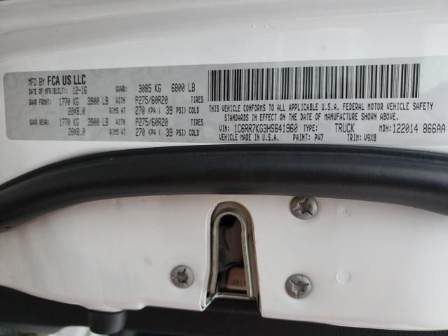 Photo 10 from auction – 2017 RAM 1500 ST with VIN 1C6RR7KG3HS641960