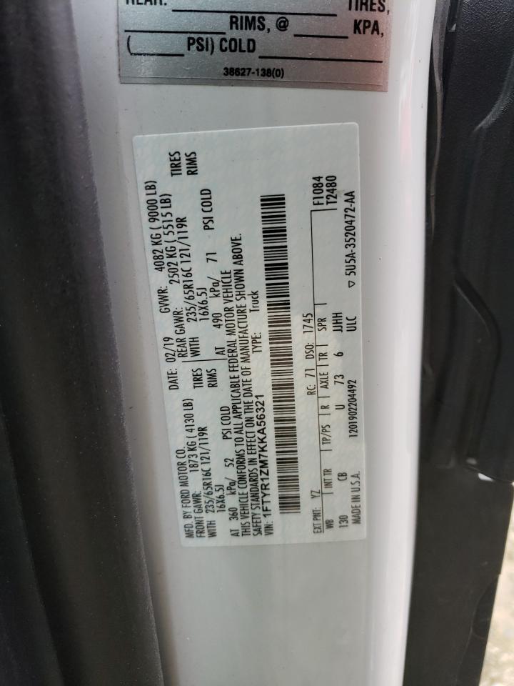 Photo 10 from auction – 2019 FORD TRANSIT T- with VIN 1FTYR1ZM7KKA56321