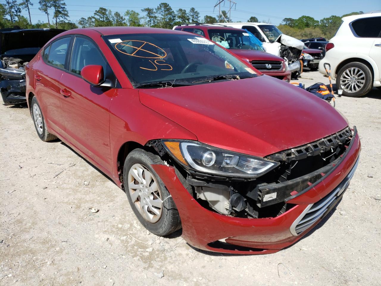 HYUNDAI ELANTRA SE 2017 with VIN 5NPD74LF6HH126768 - Photo from auction