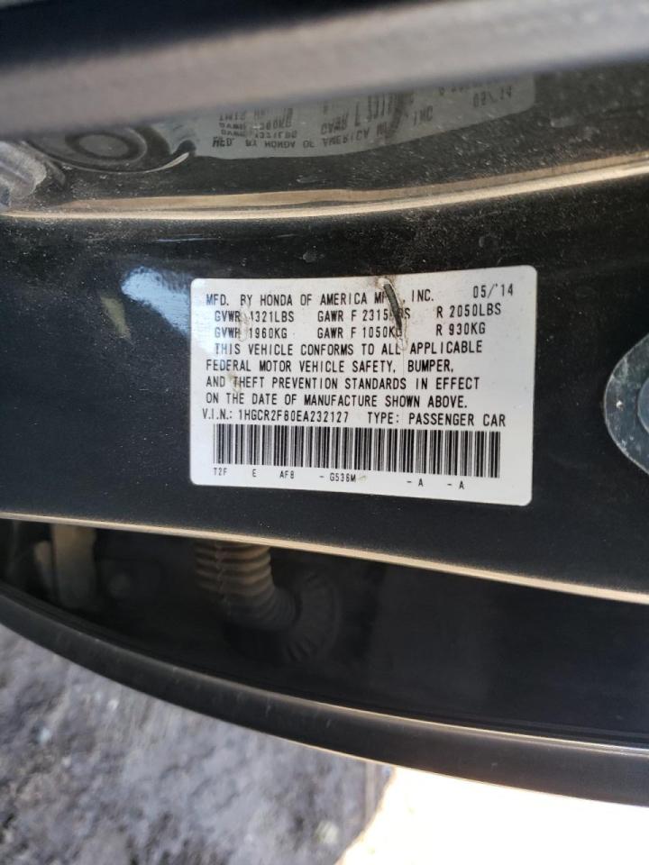 Photo 10 from auction – 2014 HONDA ACCORD EXL with VIN 1HGCR2F80EA232127
