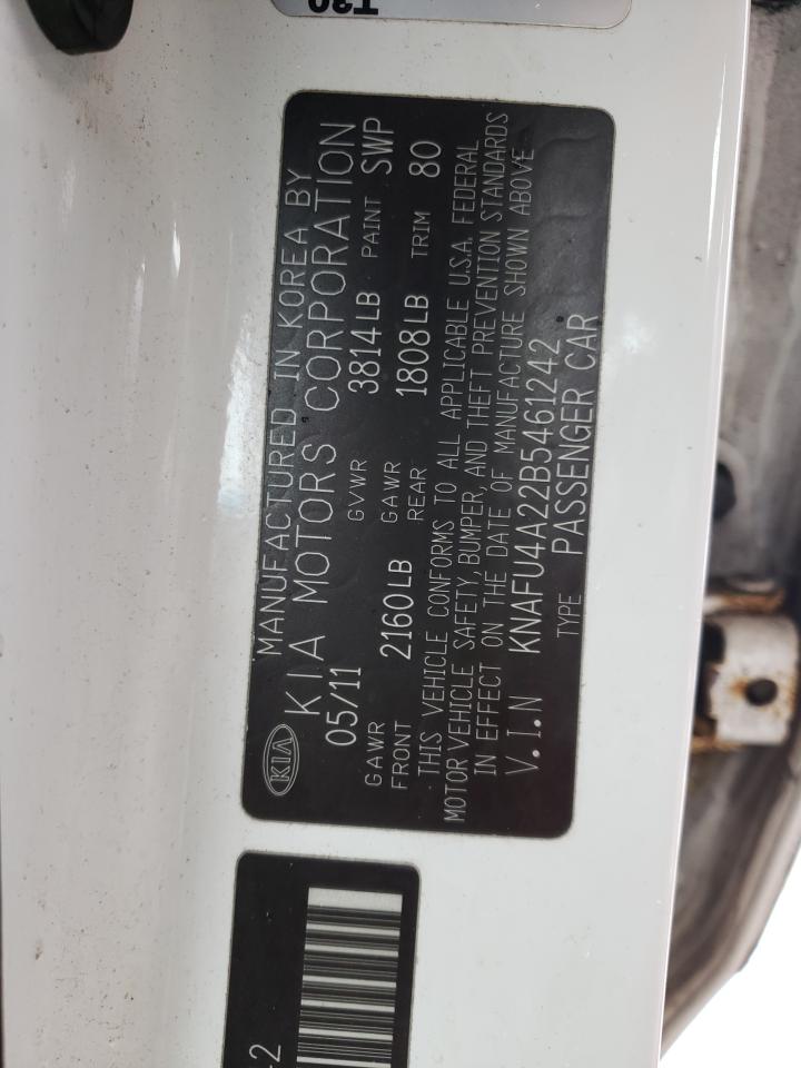صورة رقم 10 من المزاد - 2011 KIA FORTE EX مع VIN KNAFU4A22B5461242