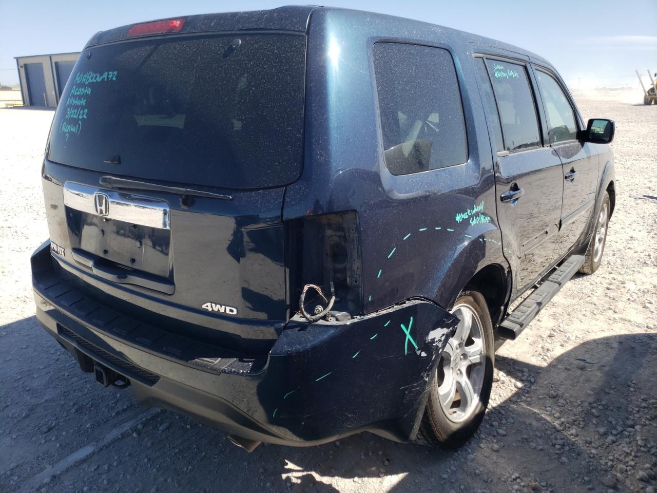 Photo 9 from auction – 2012 HONDA PILOT EXLN with VIN 5FNYF4H74CB013169