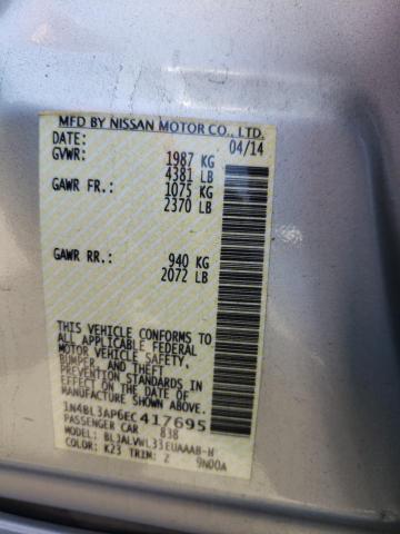 Photo 10 from auction – 2014 NISSAN ALTIMA 3.5 with VIN 1N4BL3AP6EC417695