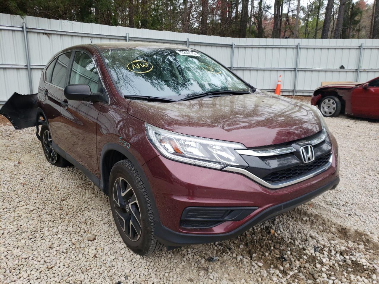 Photo 1 from auction – 2016 HONDA CR-V SE with VIN 2HKRM3H41GH518409