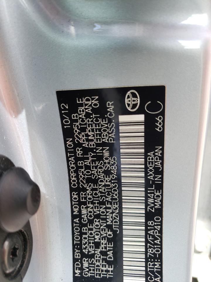Photo 10 from auction – 2013 TOYOTA PRIUS V with VIN JTDZN3EU6D3194835