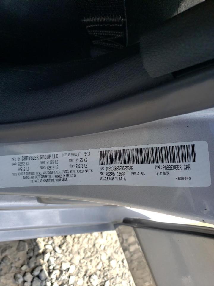 Photo 10 from auction – 2015 CHRYSLER 200 S with VIN 1C3CCCBB5FN585386