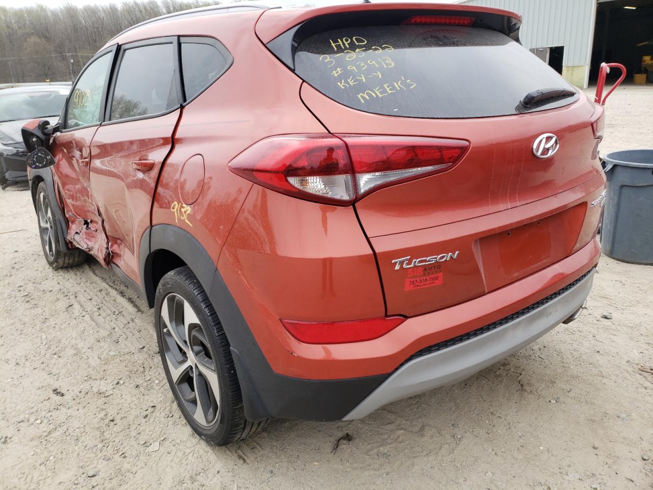 Photo 3 from auction – 2017 HYUNDAI TUCSON LIM with VIN KM8J3CA22HU356611