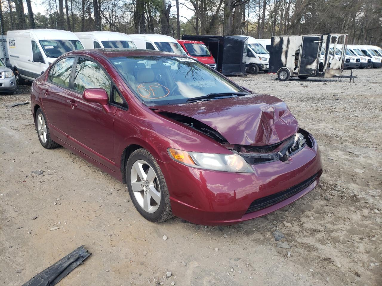 HONDA CIVIC EX 2008 with VIN 1HGFA16888L090665 - Photo from auction