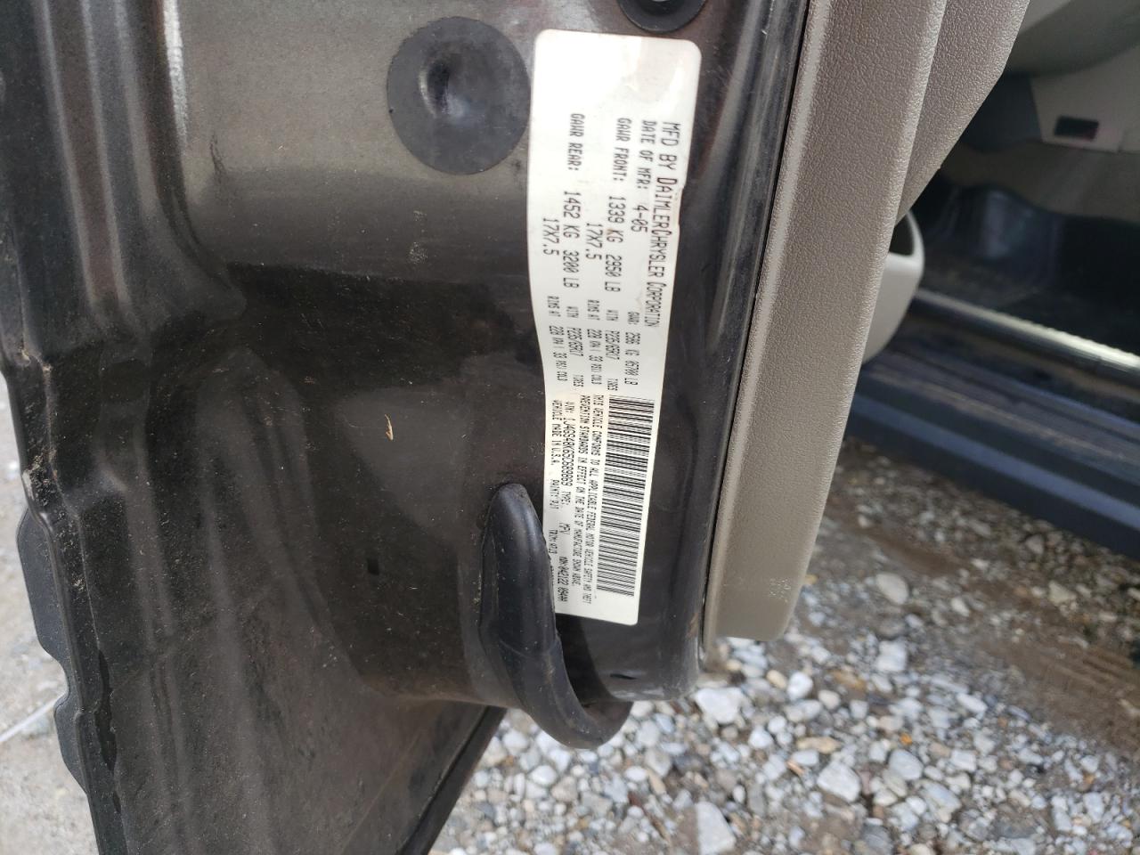 Photo 10 from auction – 2005 JEEP GRAND CHER with VIN 1J4GS48K65C689869