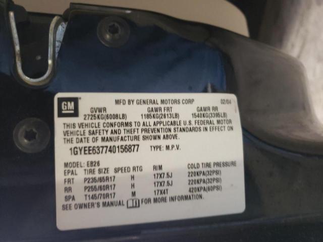 Photo 10 from auction – 2004 CADILLAC SRX with VIN 1GYEE637740156877
