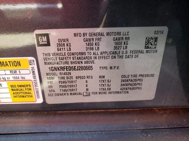 Photo 10 from auction – 2014 CHEVROLET TRAVERSE L with VIN 1GNKRFED5EJ280665