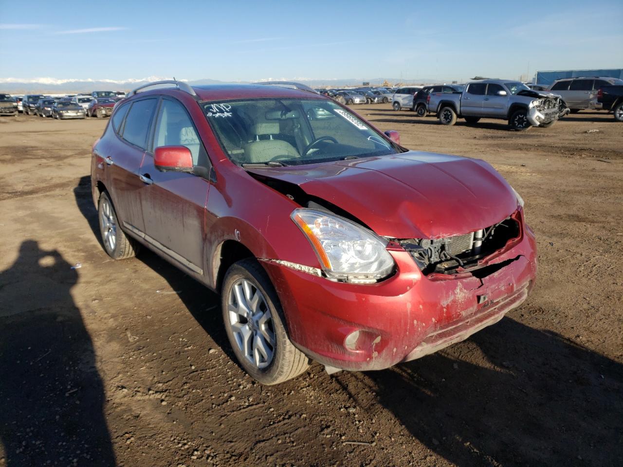 NISSAN ROGUE S 2013 with VIN JN8AS5MT2DW542093 - Photo from auction