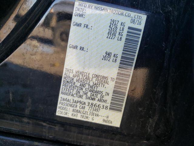 Photo 10 from auction – 2016 NISSAN ALTIMA 2.5 with VIN 1N4AL3AP9GN386638