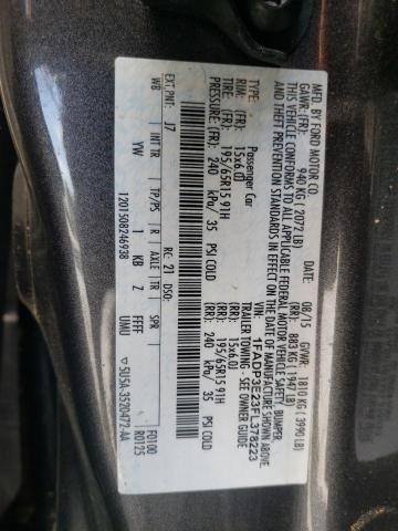 Photo 10 from auction – 2015 FORD FOCUS S with VIN 1FADP3E23FL378223