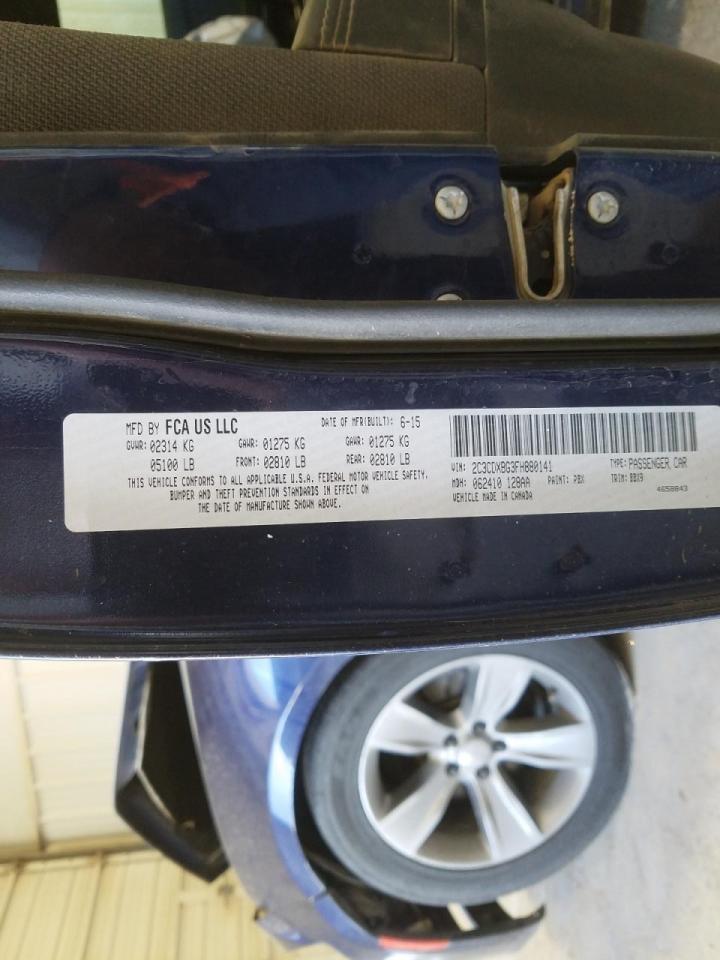 Photo 10 from auction – 2015 DODGE CHARGER SE with VIN 2C3CDXBG3FH880141